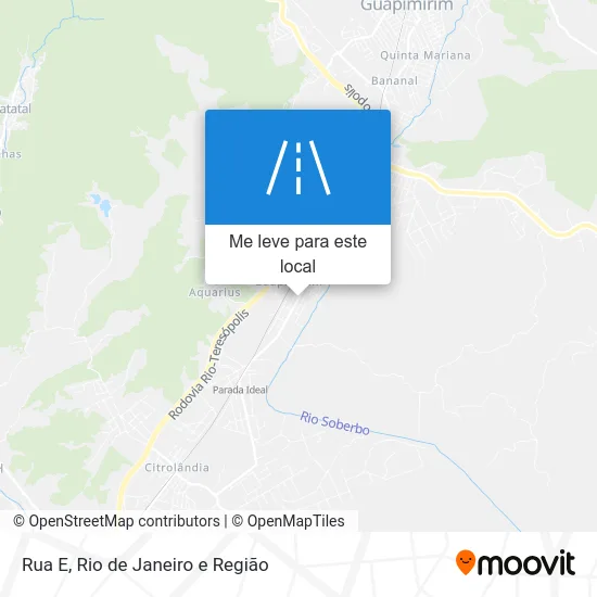 Rua E mapa
