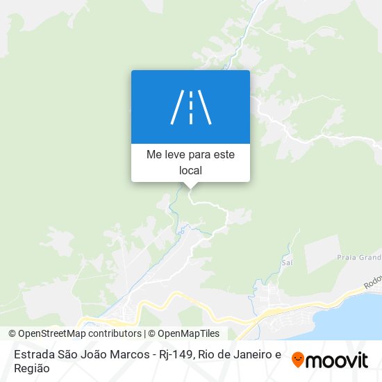 Estrada São João Marcos - Rj-149 mapa