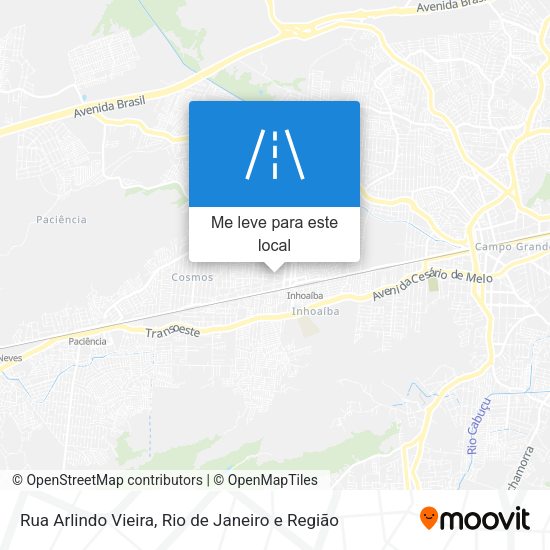 Rua Arlindo Vieira mapa