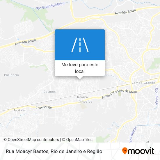 Rua Moacyr Bastos mapa