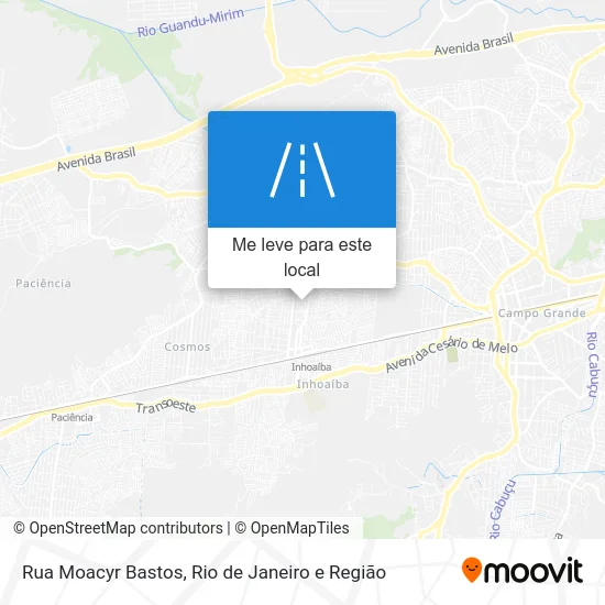 Rua Moacyr Bastos mapa