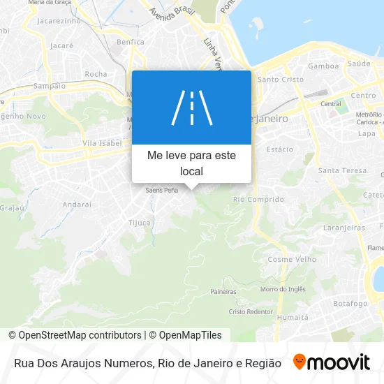 Rua Dos Araujos Numeros mapa