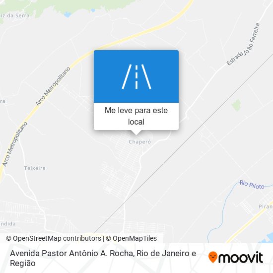 Avenida Pastor Antônio A. Rocha mapa