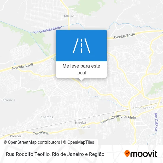 Rua Rodolfo Teofilo mapa