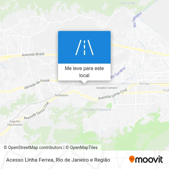 Acesso Linha Ferrea mapa