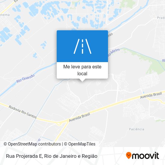 Rua Projerada E mapa
