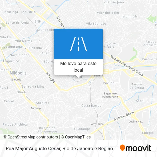 Rua Major Augusto Cesar mapa
