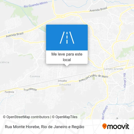 Rua Monte Horebe mapa