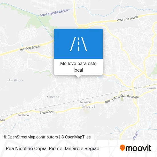 Rua Nicolino Cópia mapa