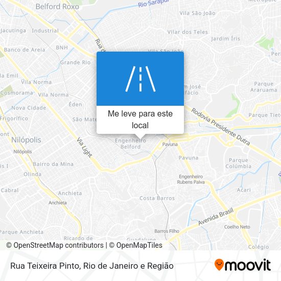 Rua Teixeira Pinto mapa