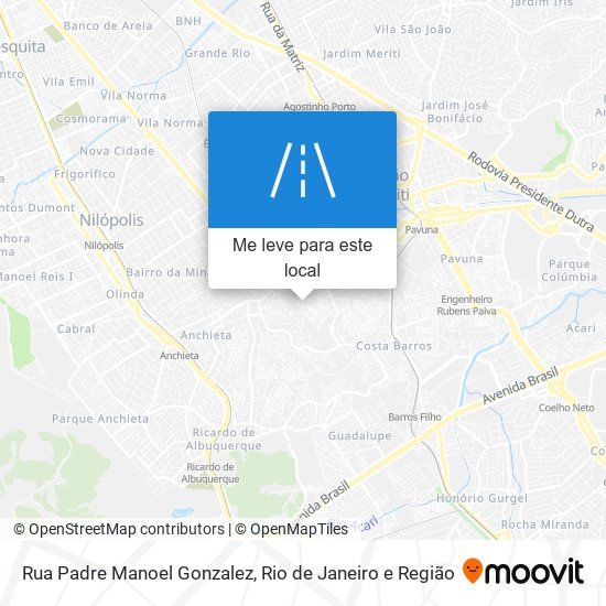 Rua Padre Manoel Gonzalez mapa