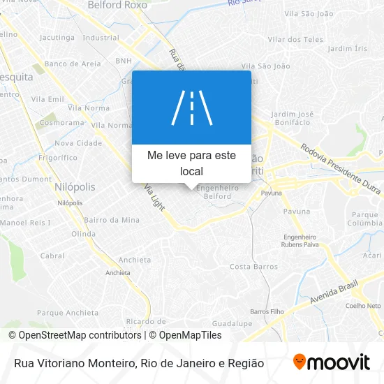 Rua Vitoriano Monteiro mapa