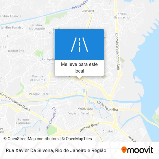 Rua Xavier Da Silveira mapa
