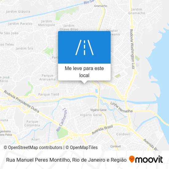 Rua Manuel Peres Montilho mapa