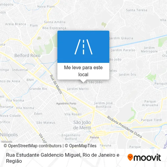Rua Estudante Galdencio Miguel mapa