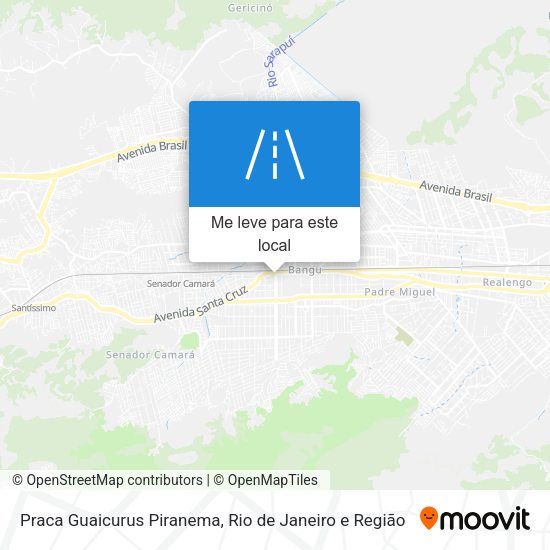 Praca Guaicurus Piranema mapa