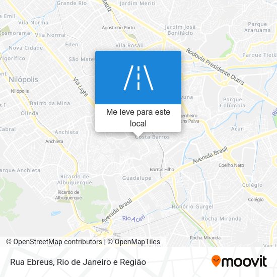 Rua Ebreus mapa