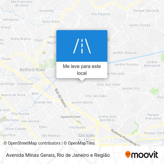 Avenida Minas Gerais mapa