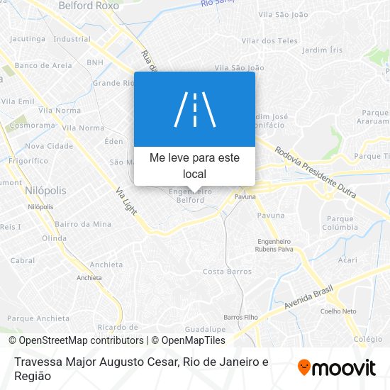 Travessa Major Augusto Cesar mapa