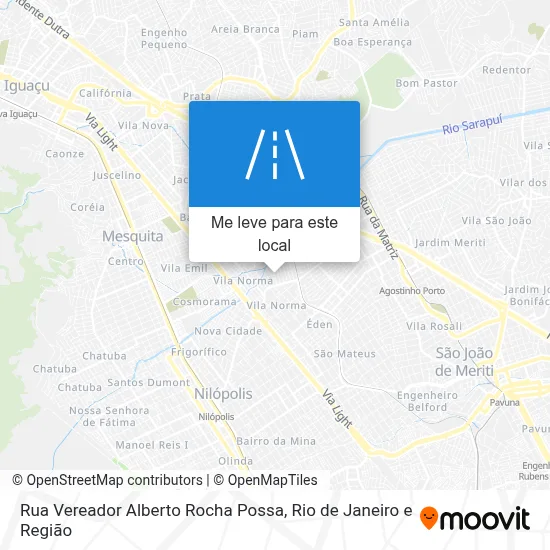 Rua Vereador Alberto Rocha Possa mapa