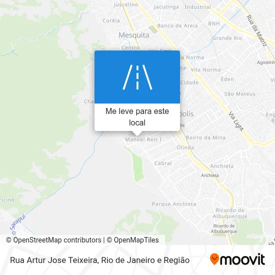 Rua Artur Jose Teixeira mapa