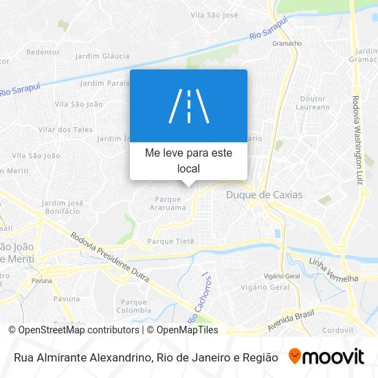 Rua Almirante Alexandrino mapa