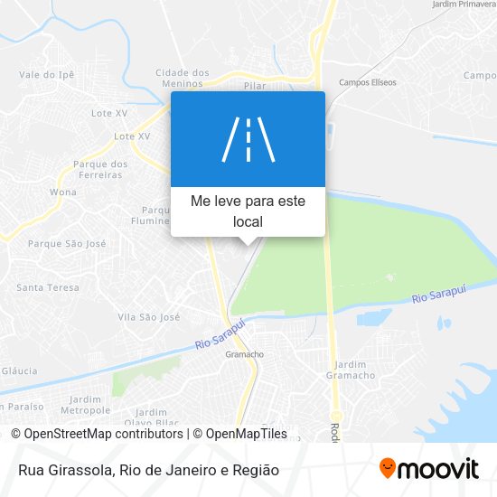 Rua Girassola mapa
