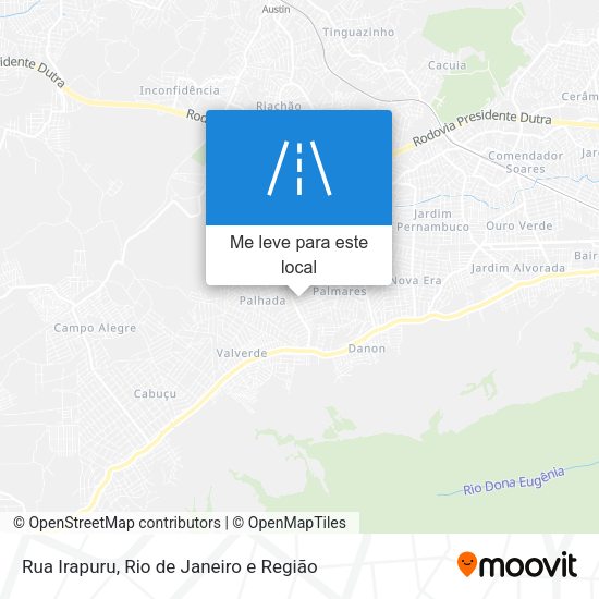 Rua Irapuru mapa