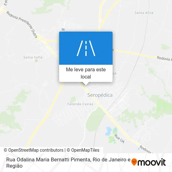 Rua Odalina Maria Bernatti Pimenta mapa