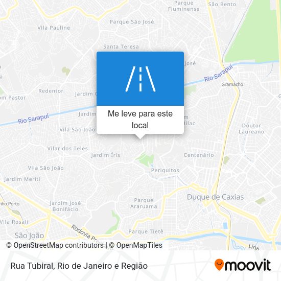 Rua Tubiral mapa