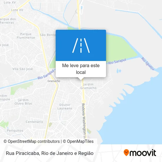 Rua Piracicaba mapa