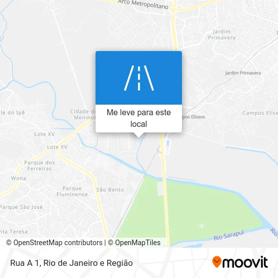 Rua A 1 mapa