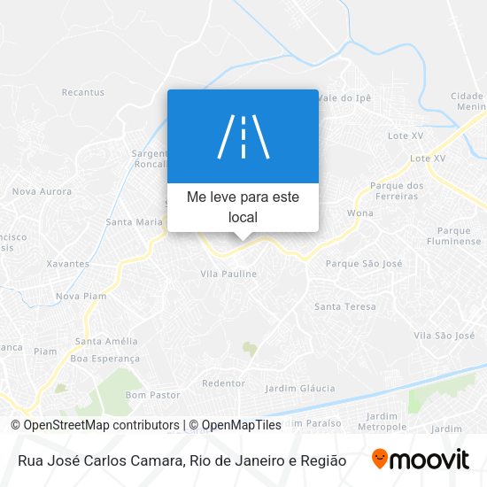 Rua José Carlos Camara mapa