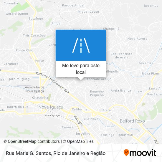 Rua Maria G. Santos mapa