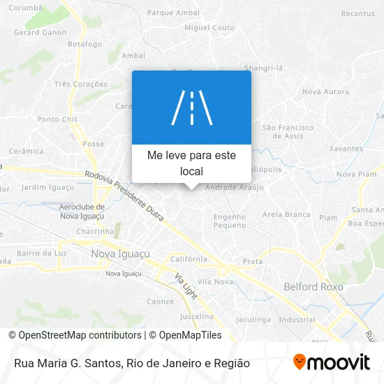 Rua Maria G. Santos mapa