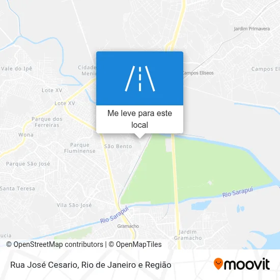 Rua José Cesario mapa