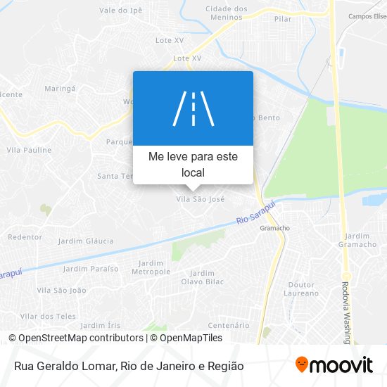 Rua Geraldo Lomar mapa