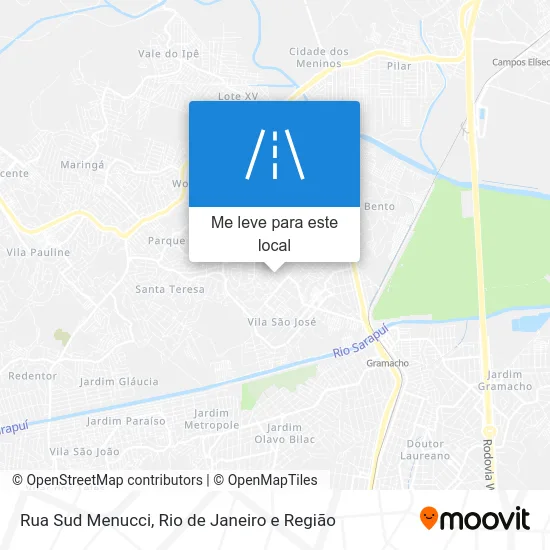 Rua Sud Menucci mapa