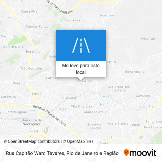 Rua Capitão Ward Tavares mapa