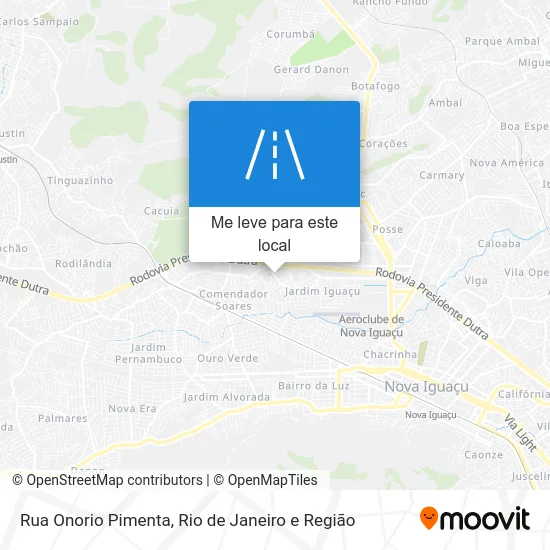 Rua Onorio Pimenta mapa