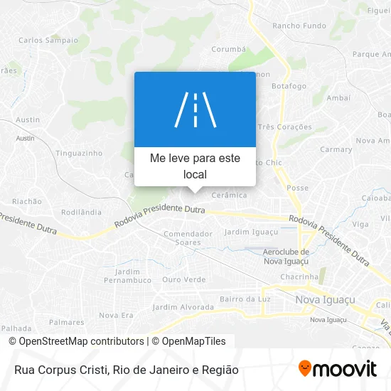Rua Corpus Cristi mapa