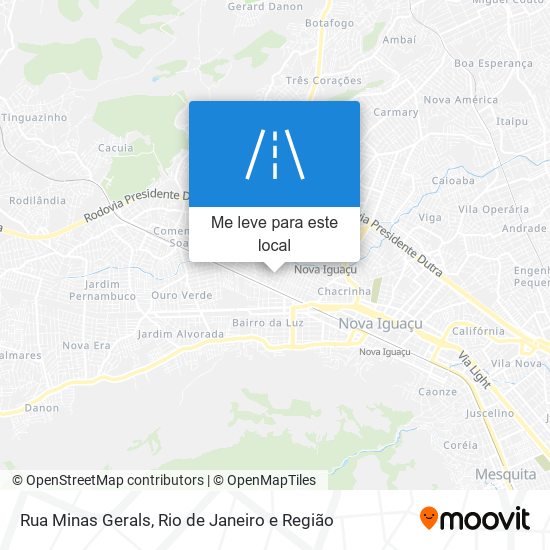Rua Minas Gerals mapa