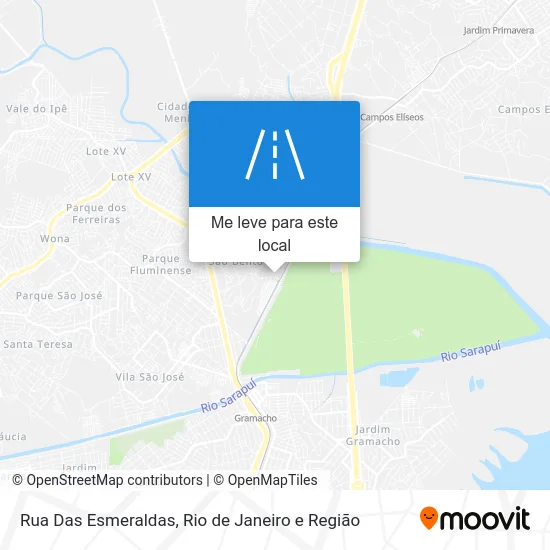 Rua Das Esmeraldas mapa