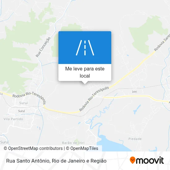 Rua Santo Antônio mapa