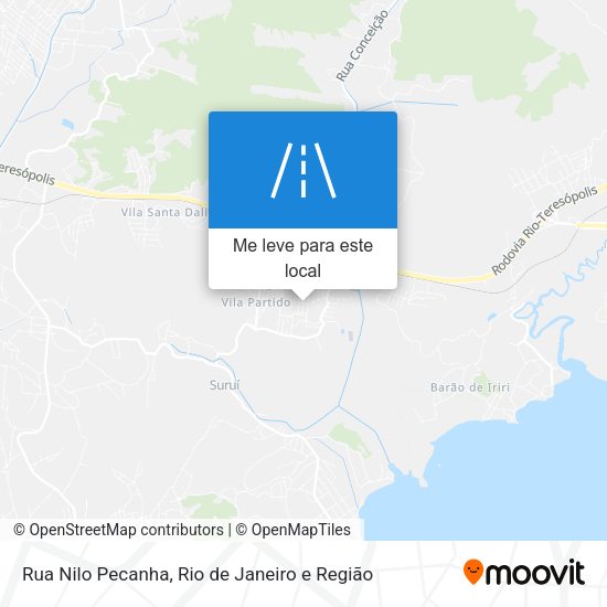 Rua Nilo Pecanha mapa