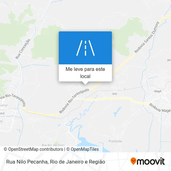 Rua Nilo Pecanha mapa