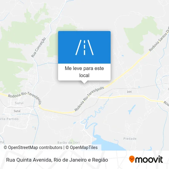 Rua Quinta Avenida mapa