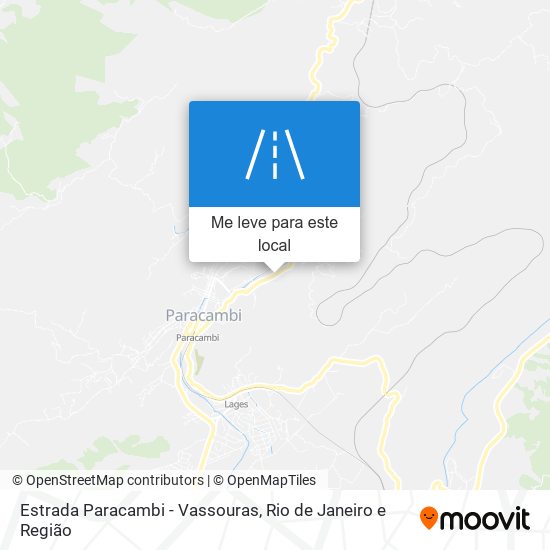 Estrada Paracambi - Vassouras mapa
