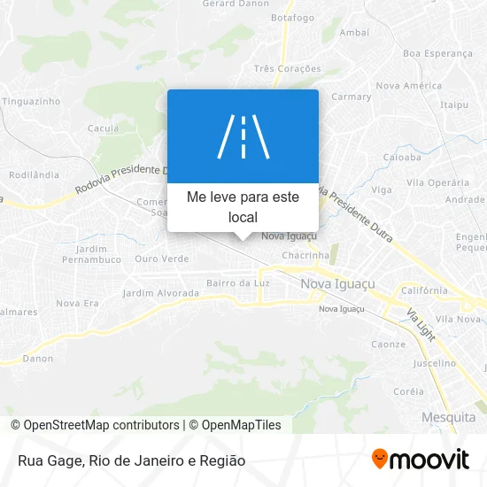 Rua Gage mapa