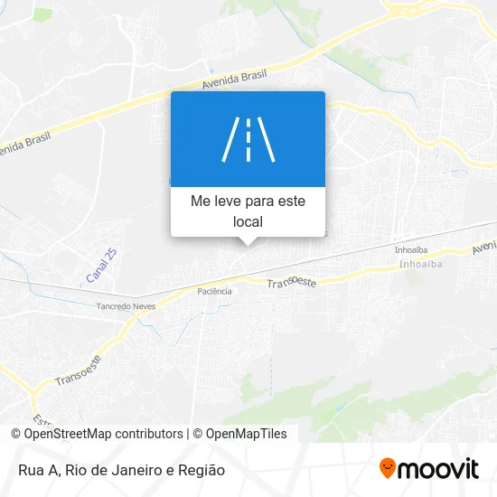 Rua A mapa